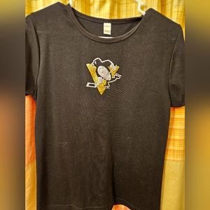 Pittsburgh Penguins Rhinestone Tshirt